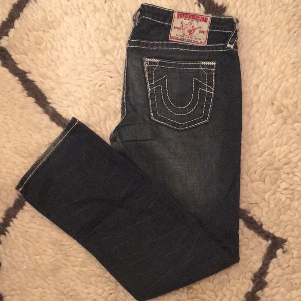 True Religion Low Rise Boot Cut Jeans